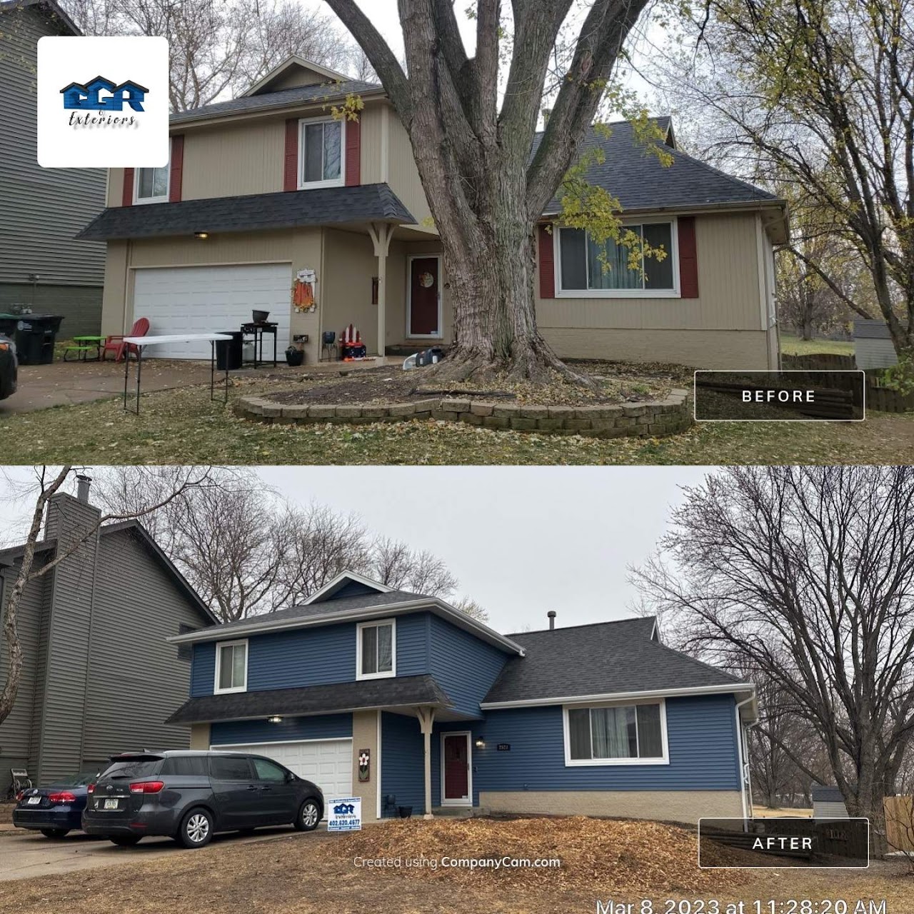 Siding replacement project by GGR Exteriors — Fremont Nebraska